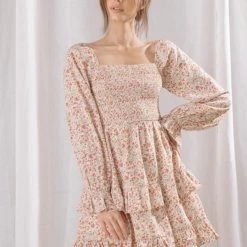 Indigo Boutique Poppy Print Ruffled Dress Dresses