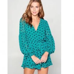 Indigo Boutique Long Sleeve Ruffle Romper Jumpsuits