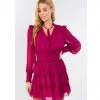 Indigo Boutique Tops Magenta Ruffle Blouse And Skirt Set