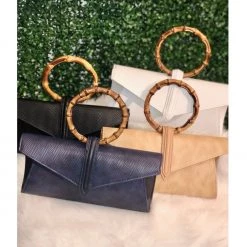 Indigo Boutique Bamboo Handle Clutches Accessories