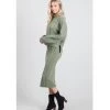 Indigo Boutique Olive Midi Skirt Sweater Set Sale