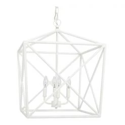 Indigo Boutique WHITE GESSO STREIT LANTERN Furniture