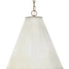 Indigo Boutique NICOLE CREAM METAL SHADE PENDANT WITH GOLD LINING Furniture