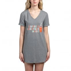 Indigo Boutique Coffee & Christmas Music Hello Mello® Holiday Sleep Shirt